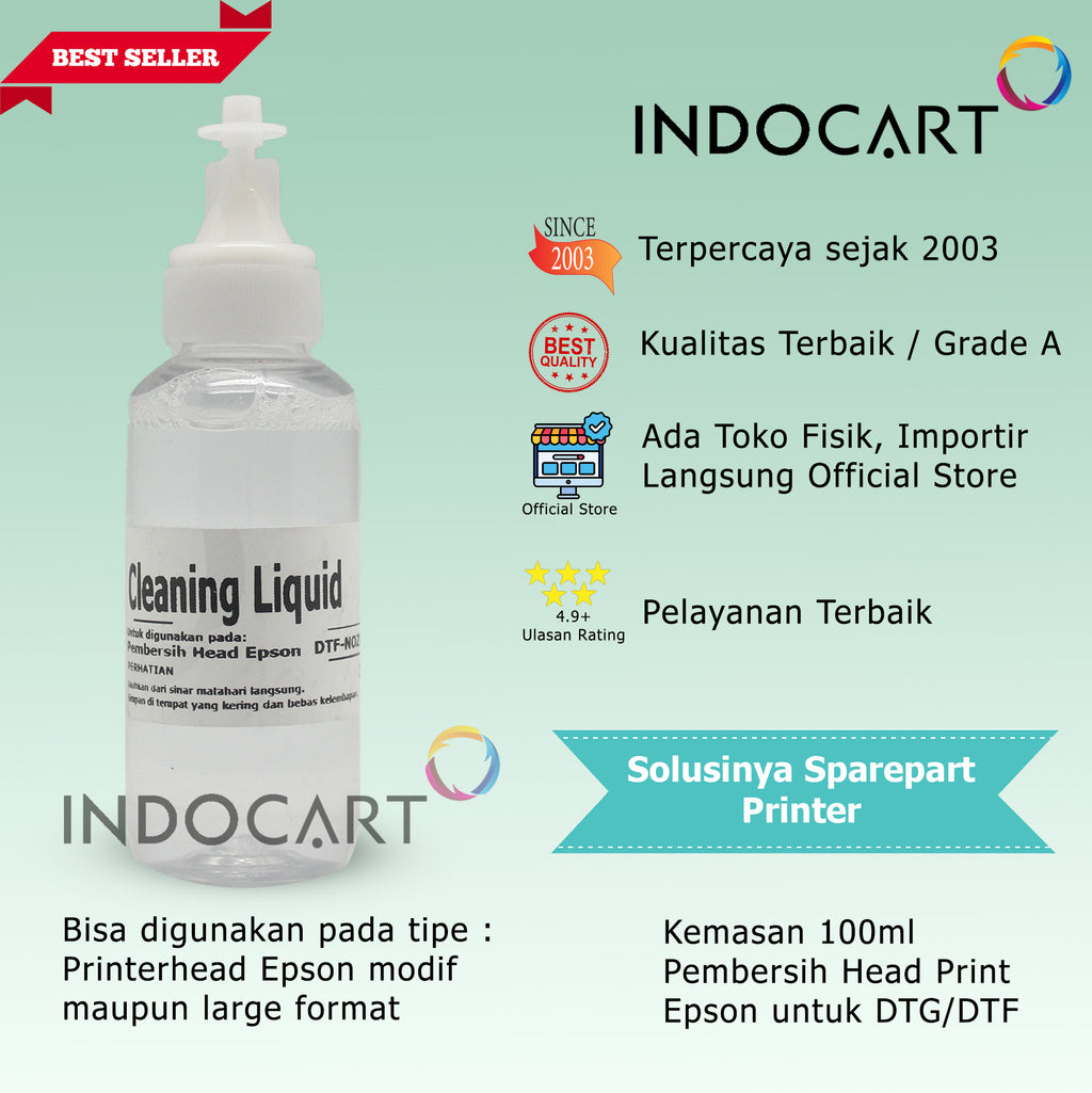 Nozzle Cleaning Liquid-Pembersih Head Printer Epson DTG DTF-100ml