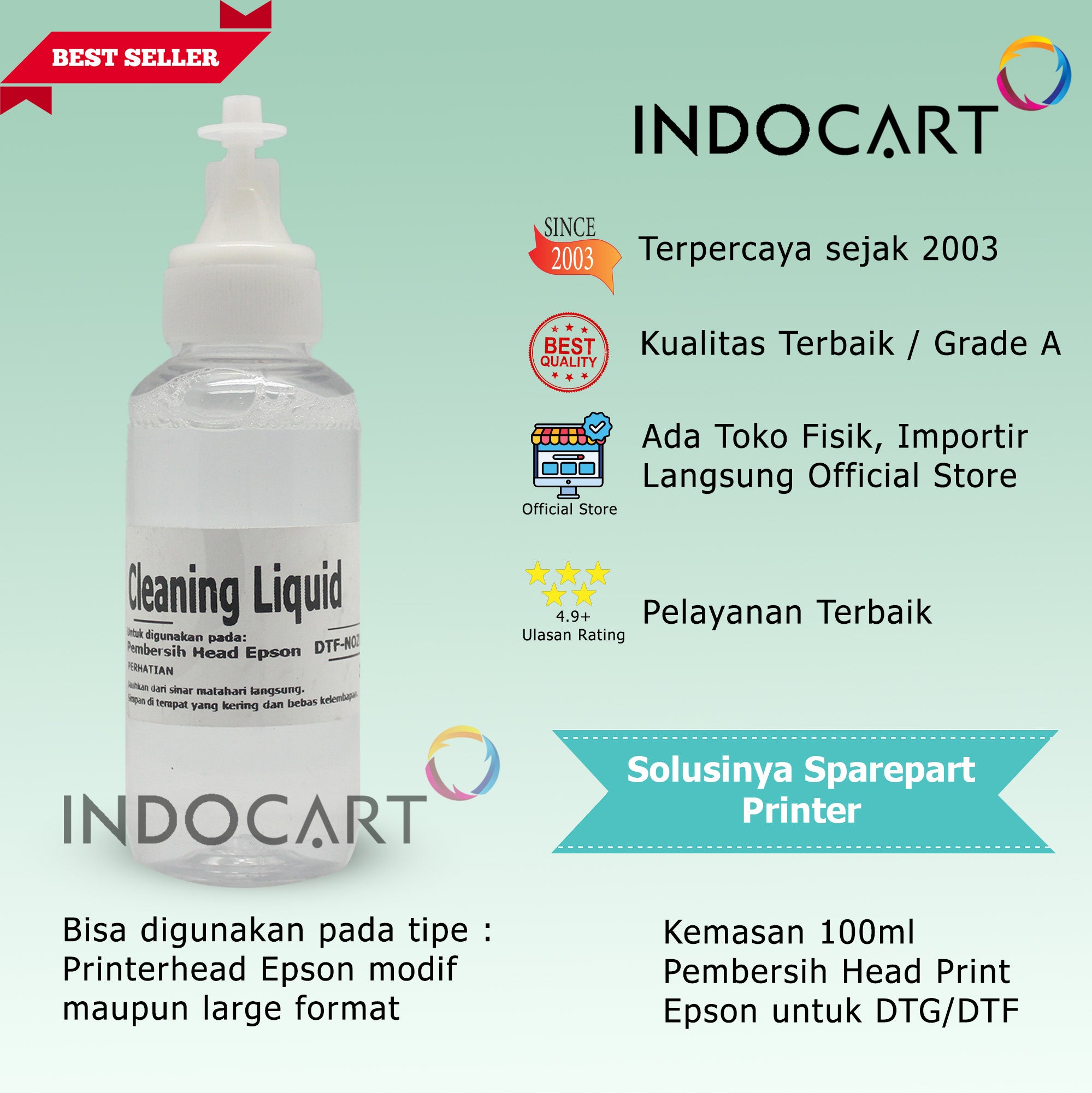 Nozzle Cleaning Liquid-Pembersih Head Printer Epson DTG DTF-100ml