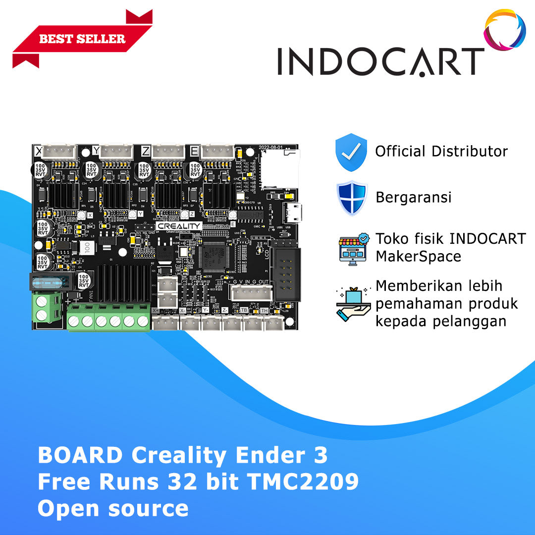 3D Printer Parts Creality OEM Mainboard Free Runs 32 Bit TMC2209 Open Source Silent Creality Ender 3/Ender 3S/Ender 3Pro/Ender 3V2