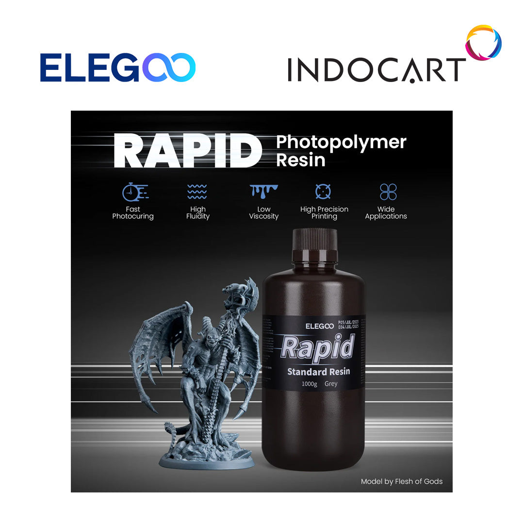 3D Printer Resin Elegoo Rapid Standard Fast Photocuring Ability Resin Grey 1kg