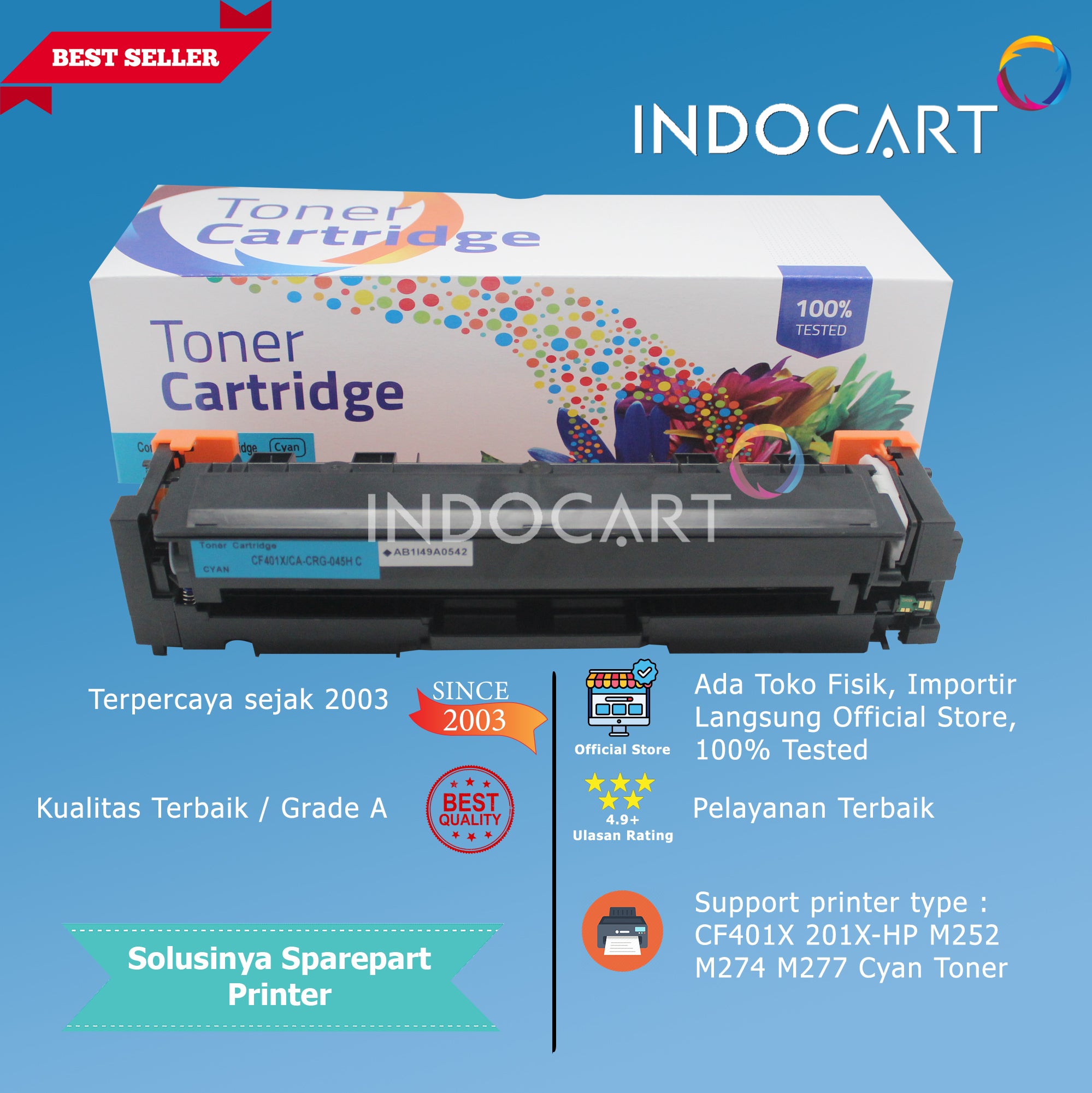 Toner Cartridge Compatible CF400X CF401X CF402X CF403X 201X-HP CLJ M252 M274 M277
