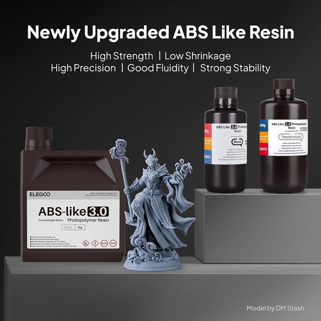 3D Printer Resin Elegoo ABS Like 3.0 Low Shrinkage Resin Colored 1Kg