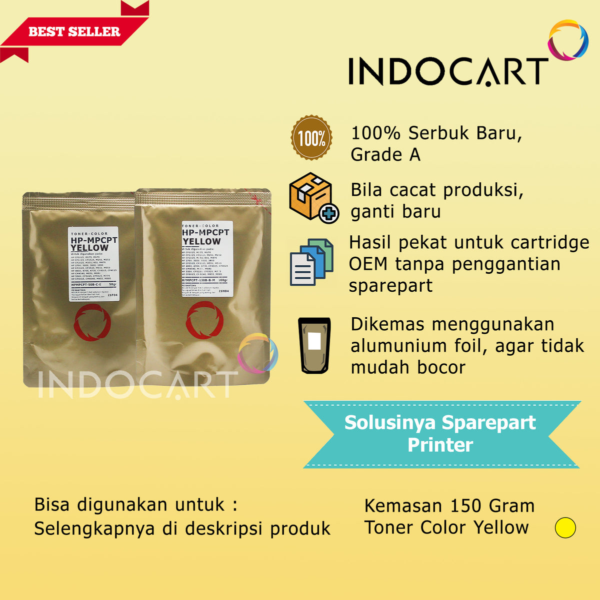 Serbuk Toner Warna MPCPT 823A 824A 825A-HP LaserJet CP6015 CM6040 (35gr-200gr)