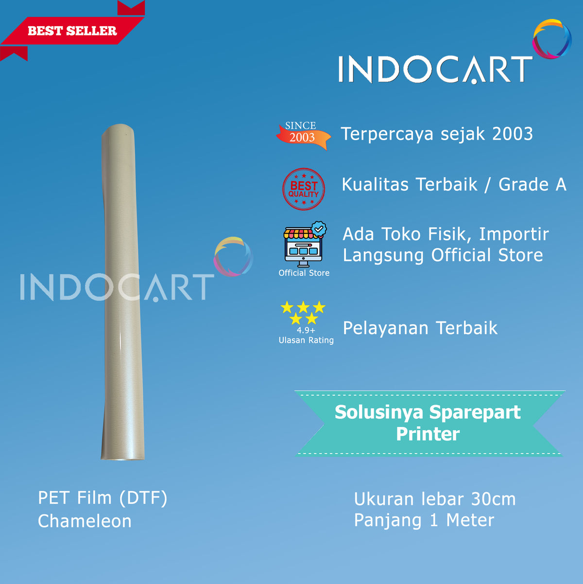 PET Film DTF Direct Transfer Film Chameleon 30cmx1m