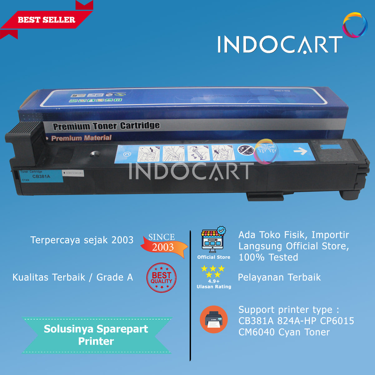 Toner Cartridge Compatible CB390A 825A CB381A CB382A CB383A 824A-HP CLJ CP6015 CM6040