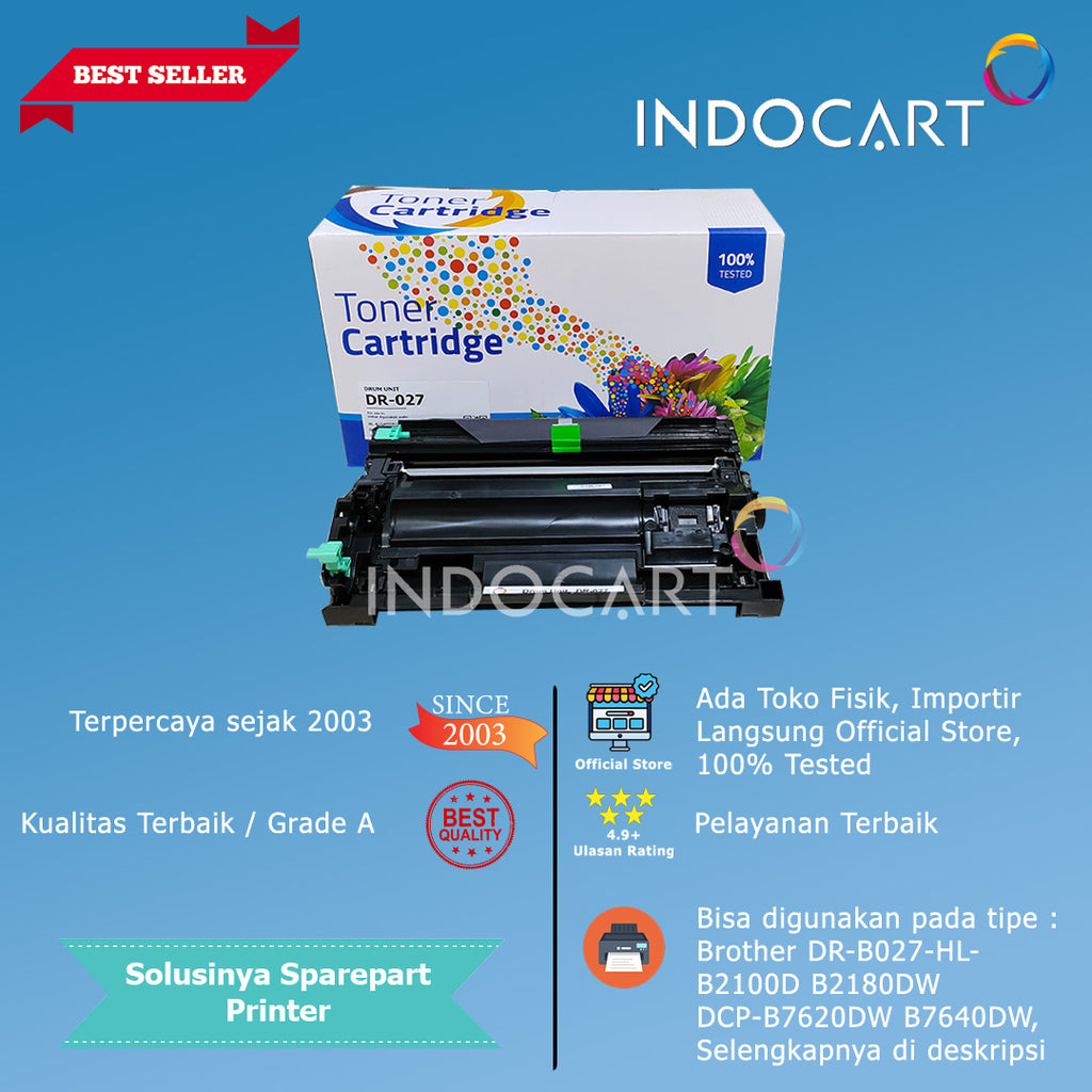Toner Imaging Drum DR-B027 Brother HL-B2100D B2180DW DCP-B7620DW B7640DW MFC-B7810DW