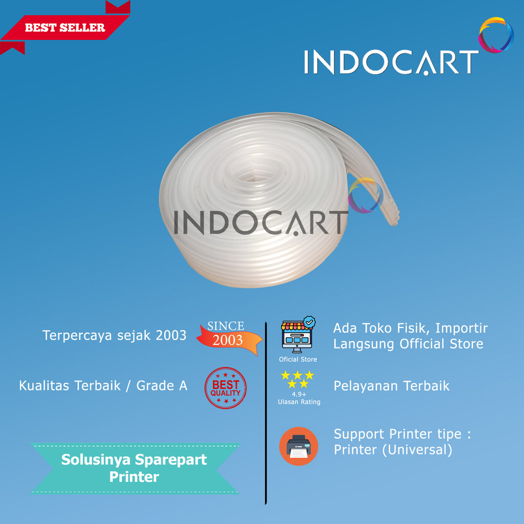 Tube 6 Line-Selang Infus Modif CISS Printer HP Canon Epson 6 Jalur-5 Pcs