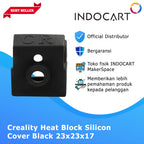 3D Printer Parts Creality OEM Heat Block Silicon Cover Black 23X23X17 Creality CR 10Smart/CR 6Max/CR 6SE/CR 10Smart/E3MaxNeo
