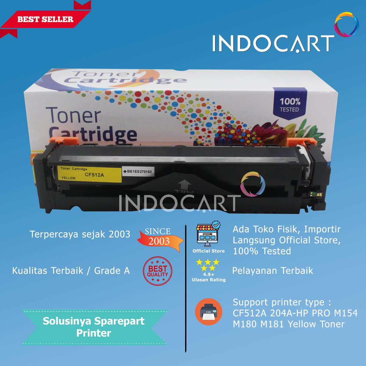 Toner Cartridge Compatible CF510A CF511A CF512A CF513A 204A-HP CLJ PRO M154 M180 M181