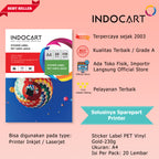 IndoCart Sticker Pet Vinyl Glossy Gold-A4-20s