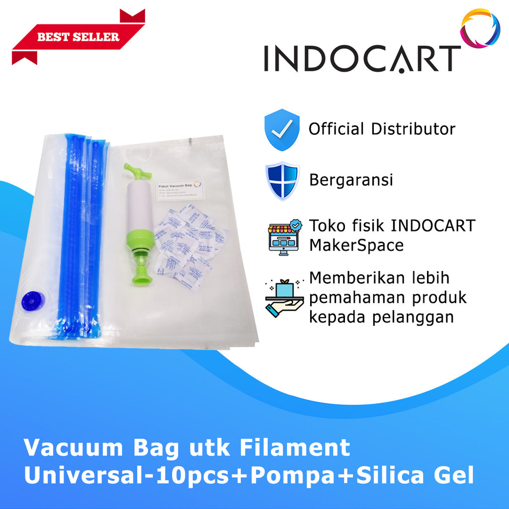 Vacuum Bag 3D Printer Filament Universal-10pcs+Pompa+Silica Gel