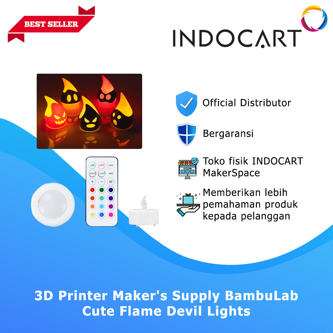 3D Maker's Supply Parts BambuLab Cute Flame Devil Lights
