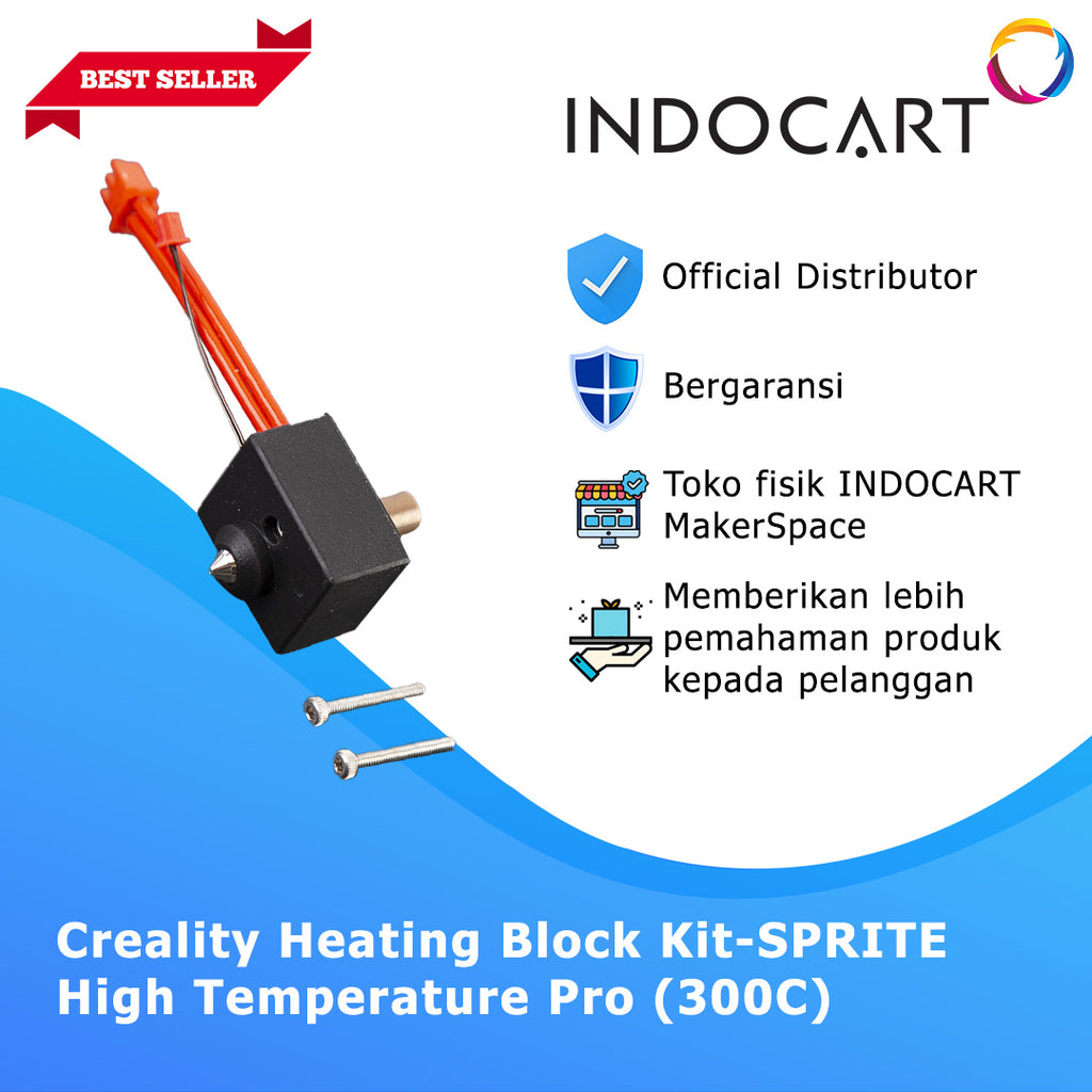 3D Printer Parts Creality OEM Heat Block Kit Sprite High Temperature Pro 300C Creality Ender 3S1Plus/3S1/3S1Pro/CR 10Smartpro