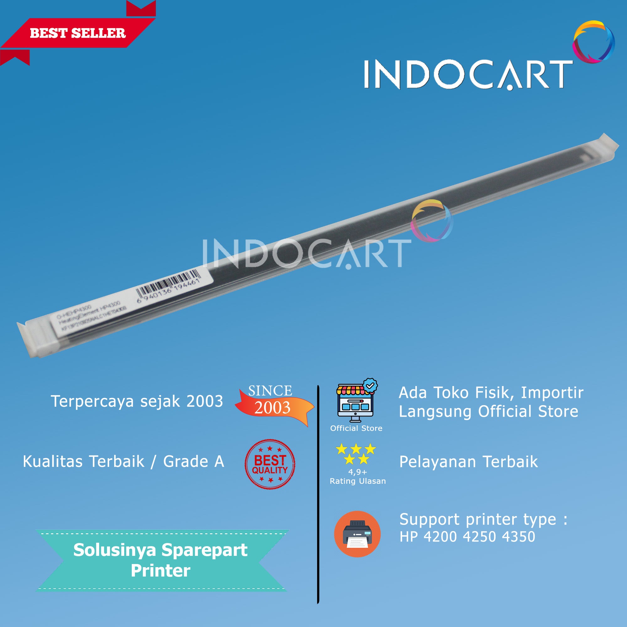 Heating Element-Keramik Fuser Pemanas-HP LaserJet 4300 4345