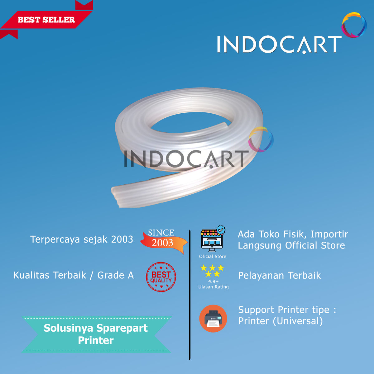 Tube 4 Line-Selang Infus Modif CISS Printer HP Canon Epson 4 Jalur-5 Pcs