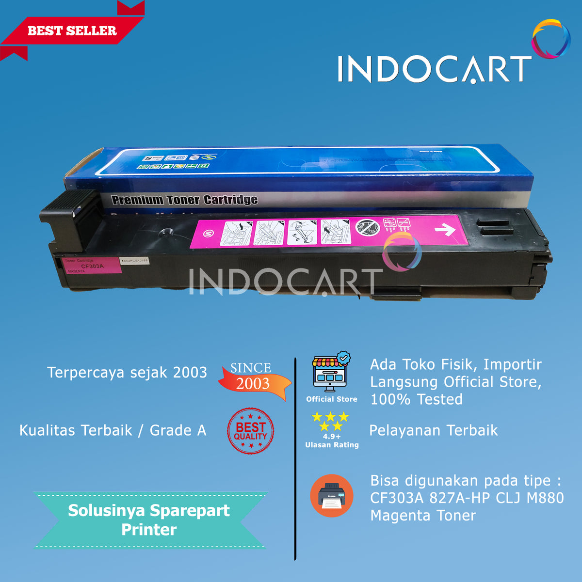 Toner Cartridge Compatible CF300A CF301A CF302A CF303A 827A-HP M880