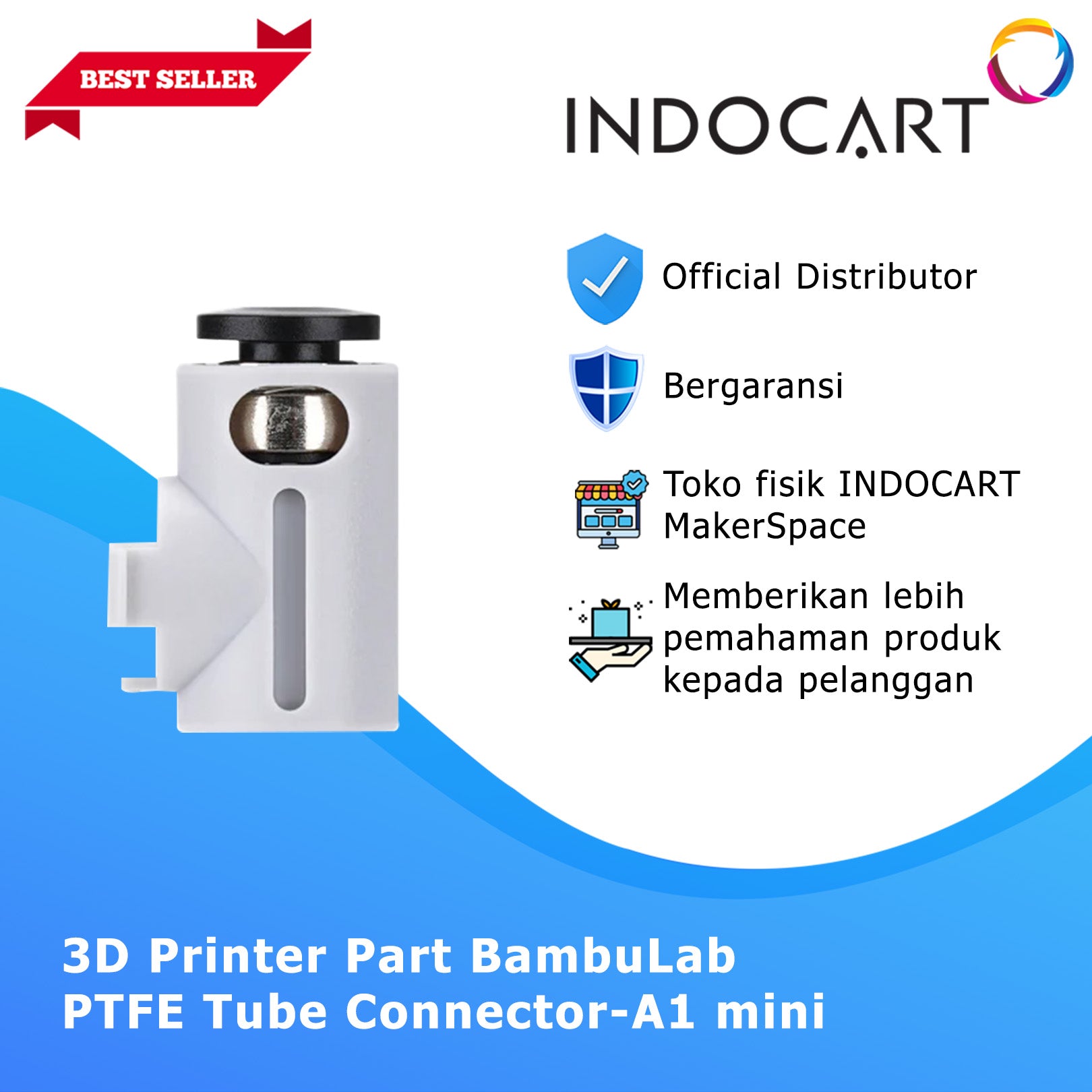 3D Printer Parts BambuLab PTFE Tube Connector BambuLab A1 Mini