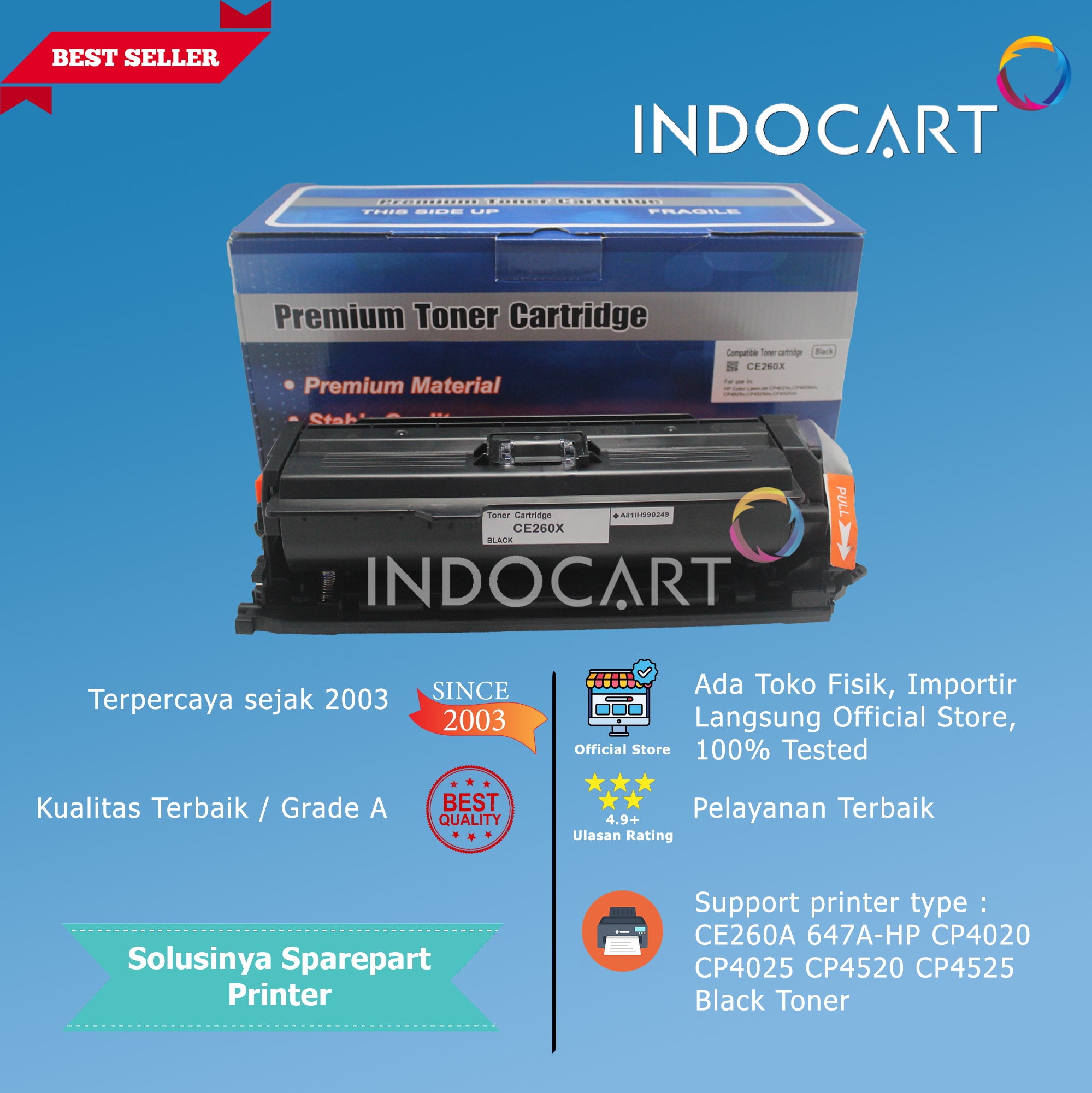 Toner Cartridge Compatible CE260X 649X-HP CLJ CP4020 CP4025 CP4520 CP4525