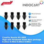 3D Printer Parts Creality OEM Nozzle Kit MK8 High End Hardened Steel 8Pcs Pack 0.2 0.4 0.6 0.8