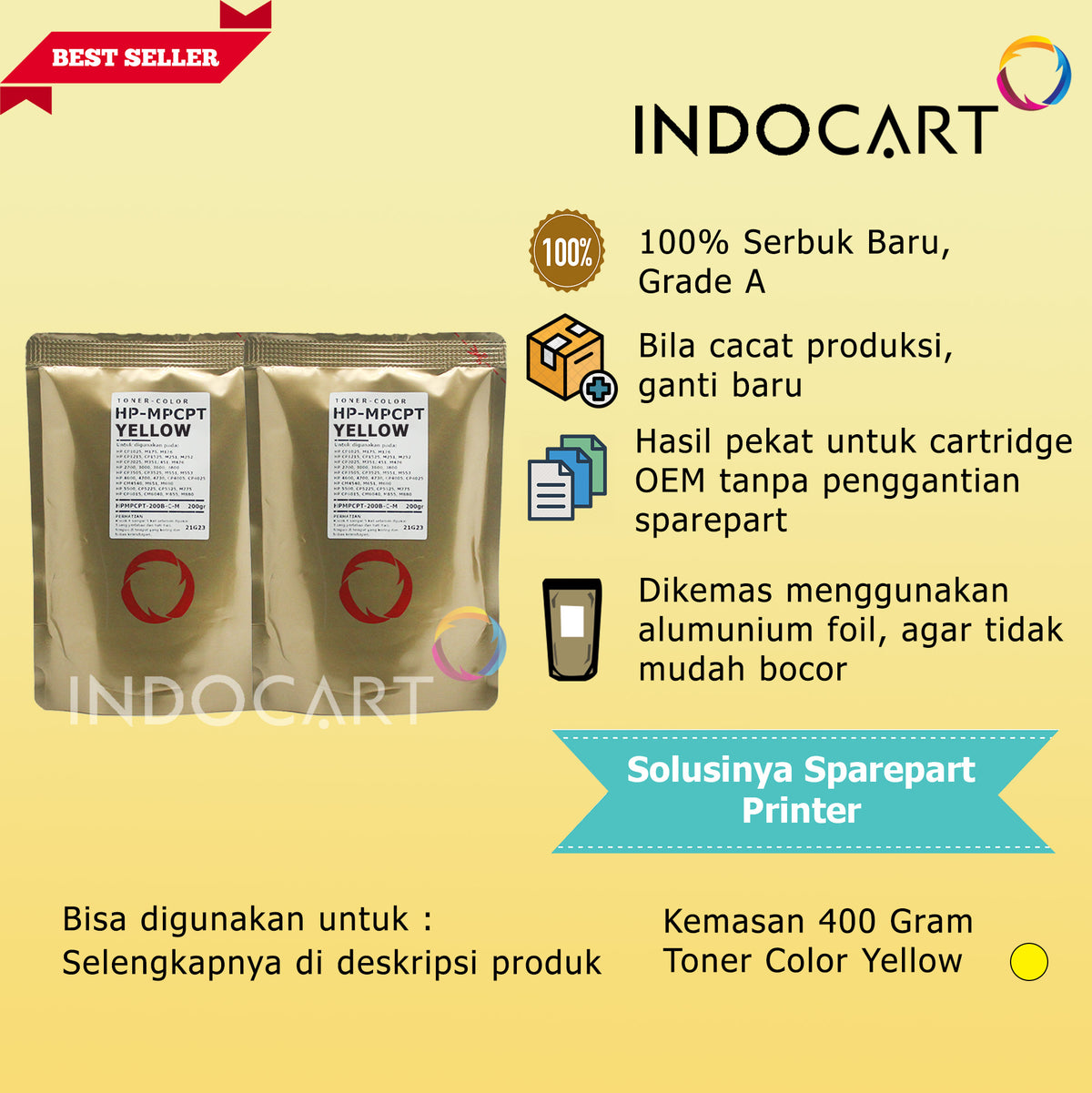 Serbuk Toner Warna MPCPT 305A 307A 312A 504A-HP M351 M375 M476 CP5220 CP3525 (300gr-1kg)