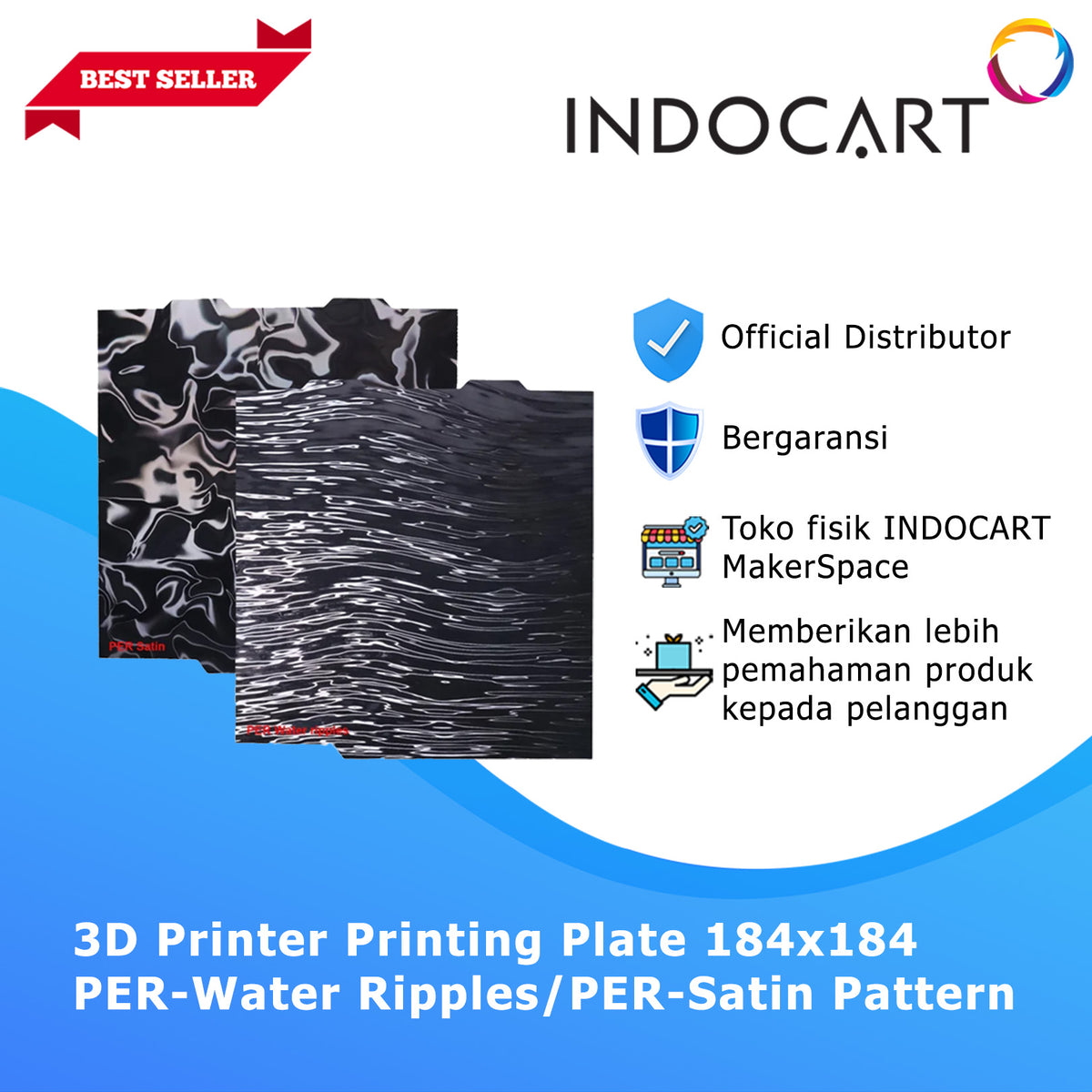 3D Printer Parts BambuLab Printing Plate 184x184mm Dual SidePEI Smooth & Textured A1 Mini