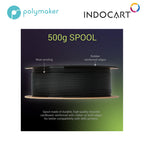3D Printer Filament PolyMaker Fiberon PA612 ESD Filament Engineered with Carbon Nanotubes Black 1.75mm 500gr