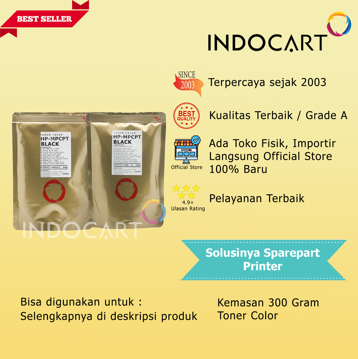 Serbuk Toner Warna MPCPT CRG 045 046 054 055-Canon LBP611 613 621 664 MF631 MF730C (300gr-1kg)