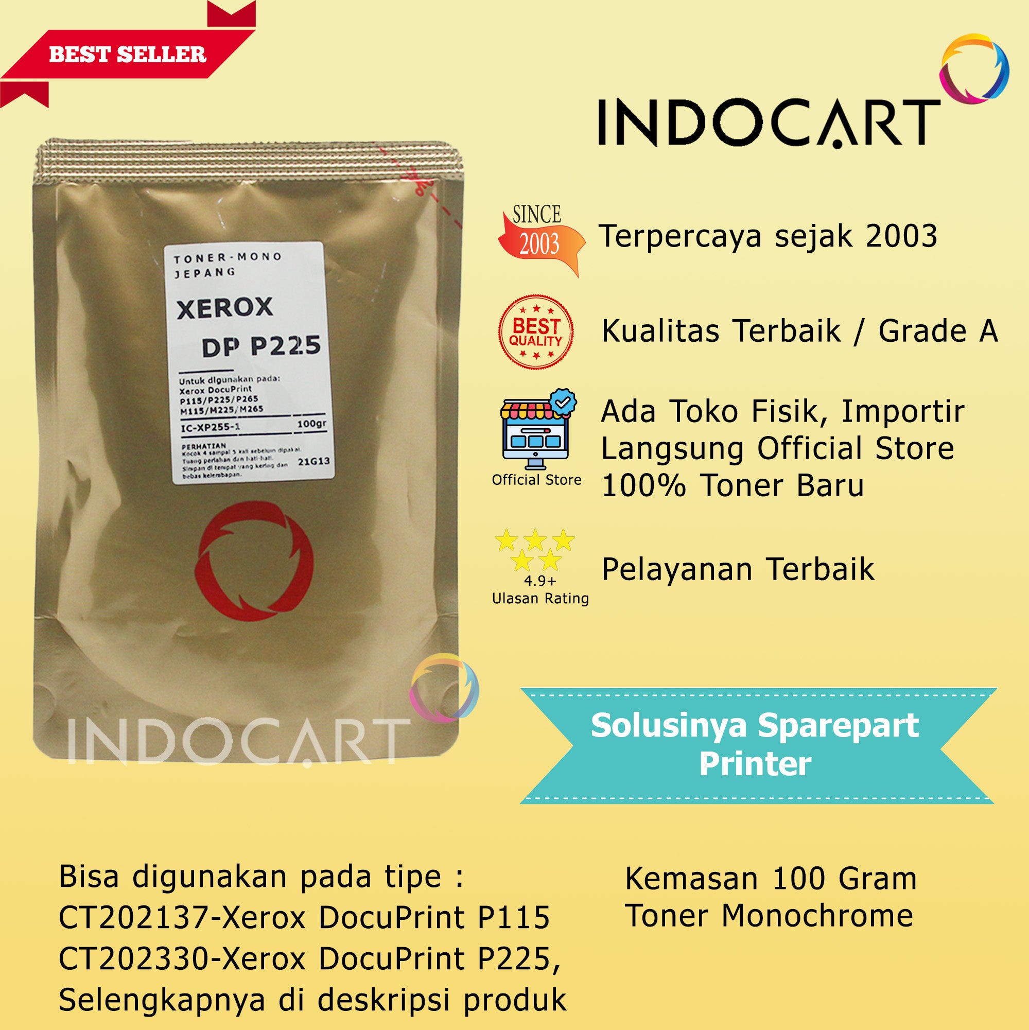 Serbuk Toner Jepang CT202877 CT202878-Xerox DocuPrint P285 M285