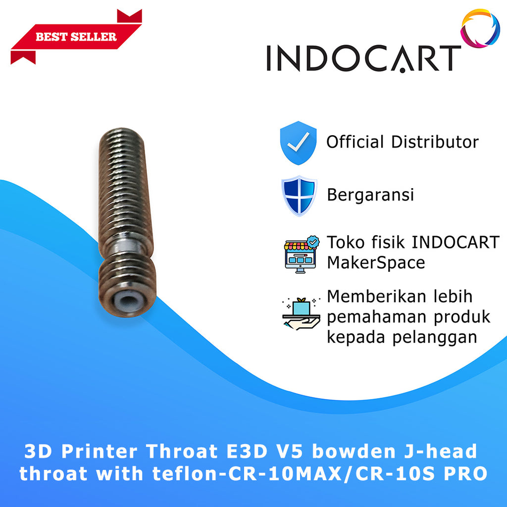 3D Printer Parts Throat E3D V5 Bowden J-Head Throat with Teflon Creality CR-10MAX/CR-10S PRO