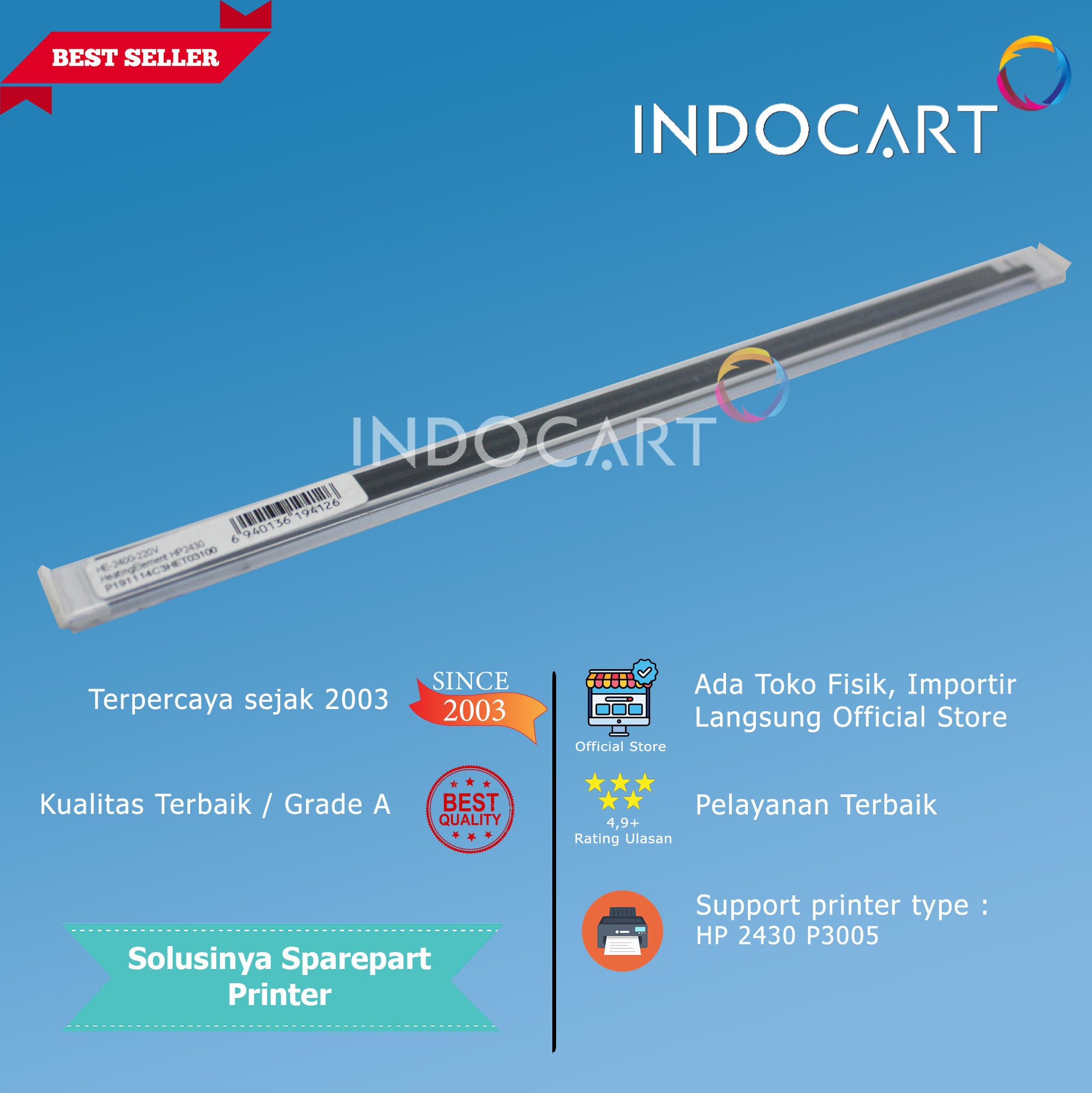 Heating Element-Keramik Fuser Pemanas-HP LaserJet 2400 P3005 M3027