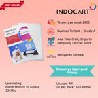IndoCart Lamination Film Transparent Ukuran A4-216x330x125mic-50 Lembar