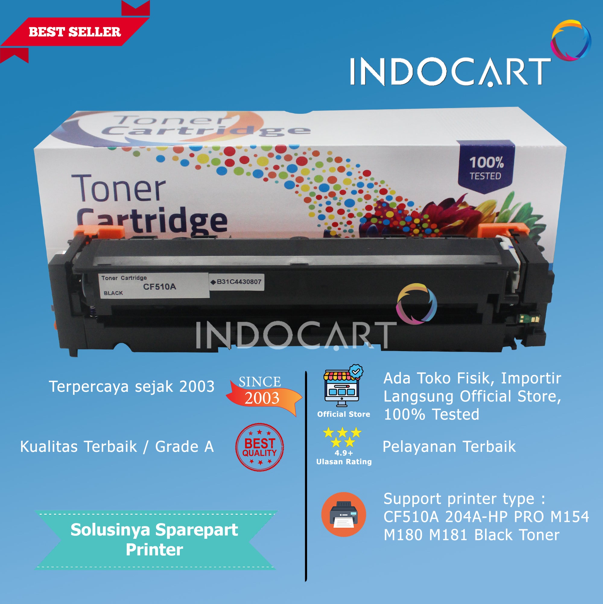 Toner Cartridge Compatible CF510A CF511A CF512A CF513A 204A-HP CLJ PRO M154 M180 M181