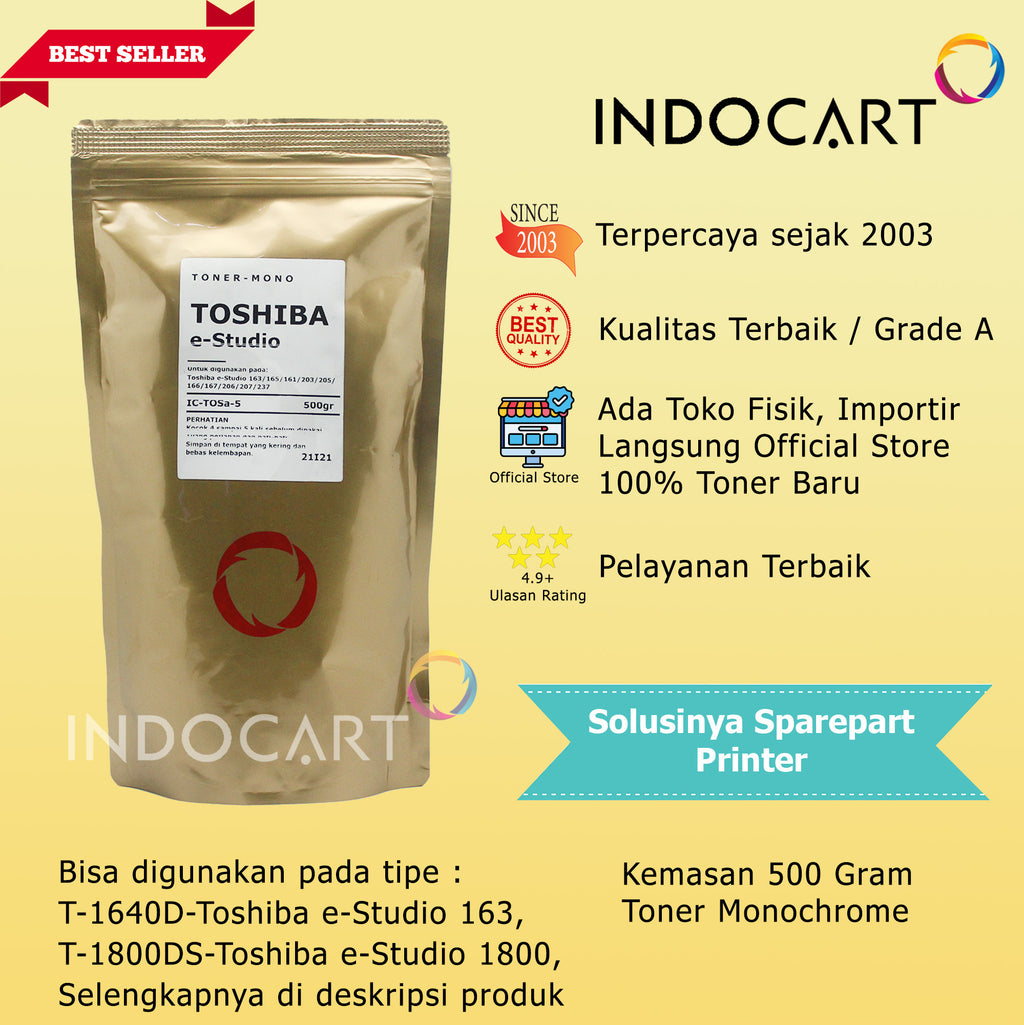 Serbuk Toner Toshiba T-4590D 2802P 2309P-e-Studio 256 306 2802 2303 2309 2803-500gr