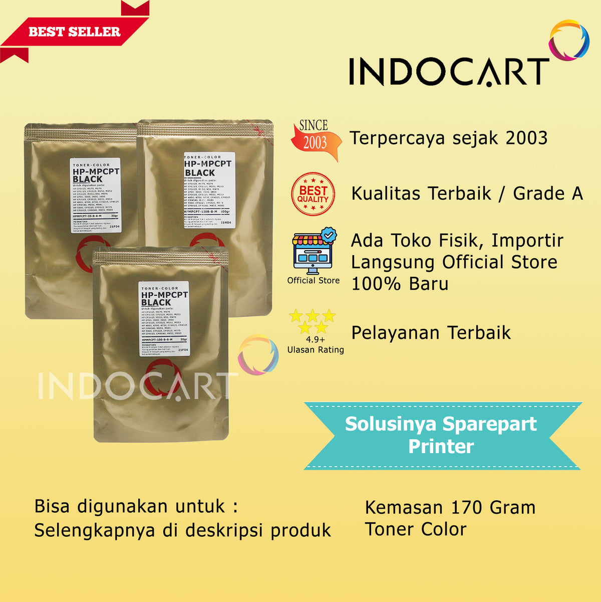 Serbuk Toner Warna MPCPT 652A 653A 654A-HP LaserJet M680 M651 (35gr-200gr)