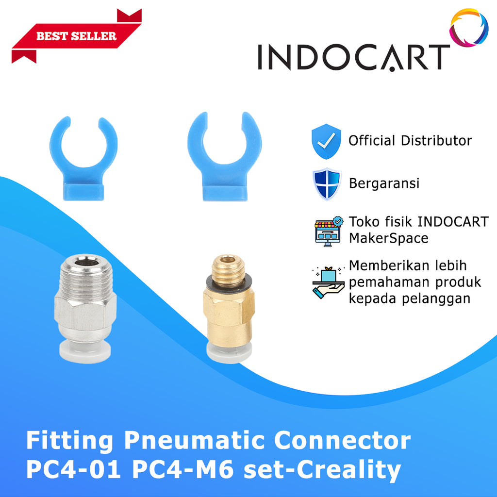 3D Printer Parts Creality OEM Fitting Pneumatic Connector PC4 01 PC4 M6 Set Creality Ender 3V2/E5Pro/CR 30/E5Plus