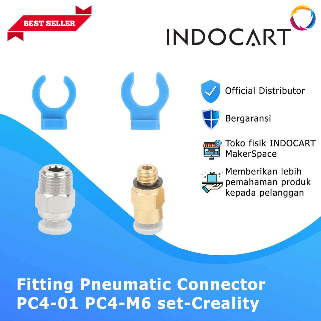 3D Printer Parts Creality OEM Fitting Pneumatic Connector PC4 01 PC4 M6 Set Creality Ender 3V2/E5Pro/CR 30/E5Plus