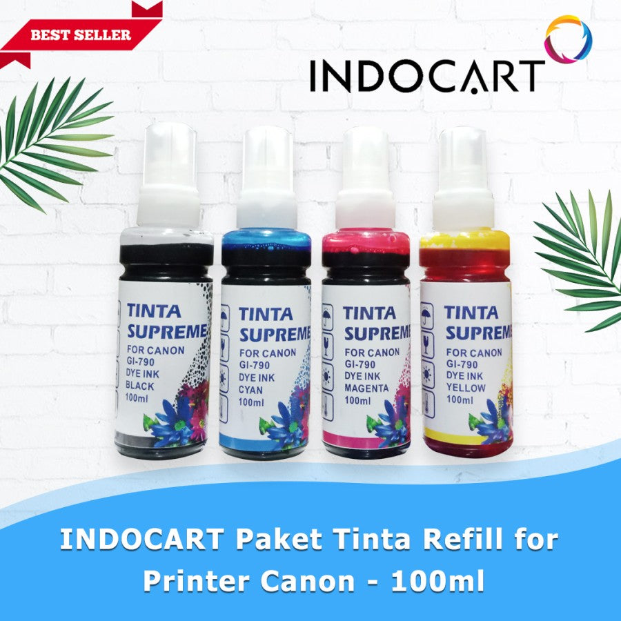 INDOCART Paket Tinta Refill utk Printer HP Brother Canon Epson-Small