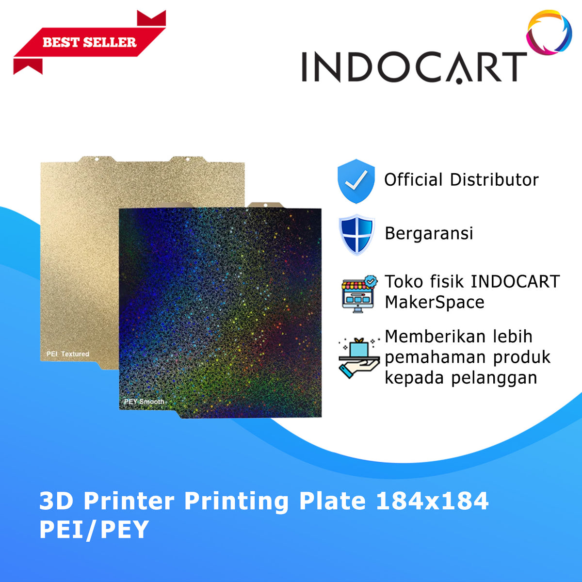 3D Printer Parts BambuLab Printing Plate 184x184mm Dual SidePEI Smooth & Textured A1 Mini
