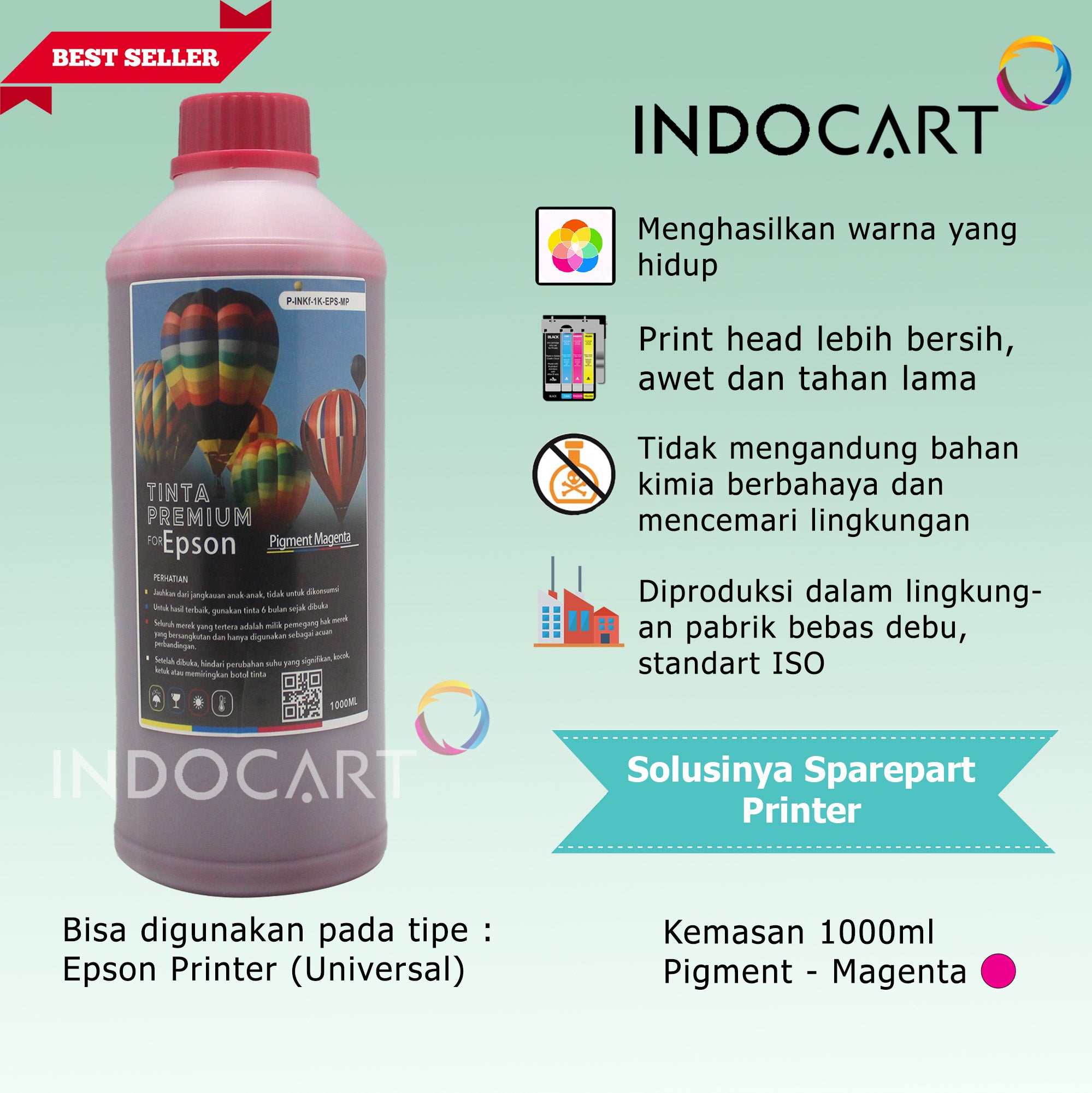 IndoCart Tinta Premium Printer Epson-Pigment Ink-1kg