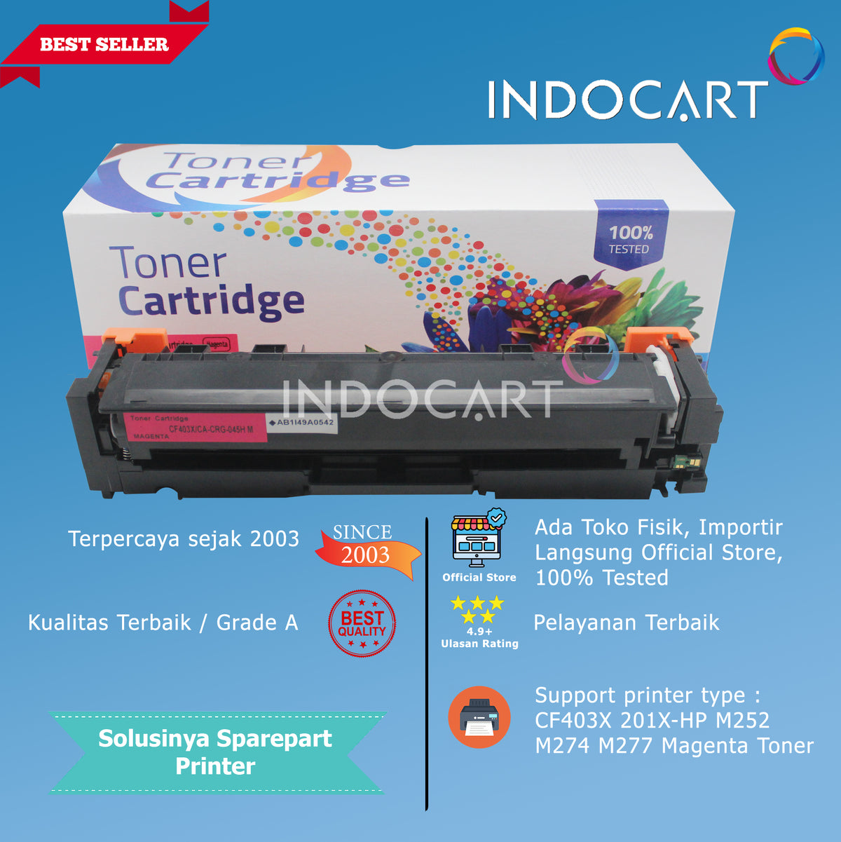 Toner Cartridge Compatible CF400X CF401X CF402X CF403X 201X-HP CLJ M252 M274 M277