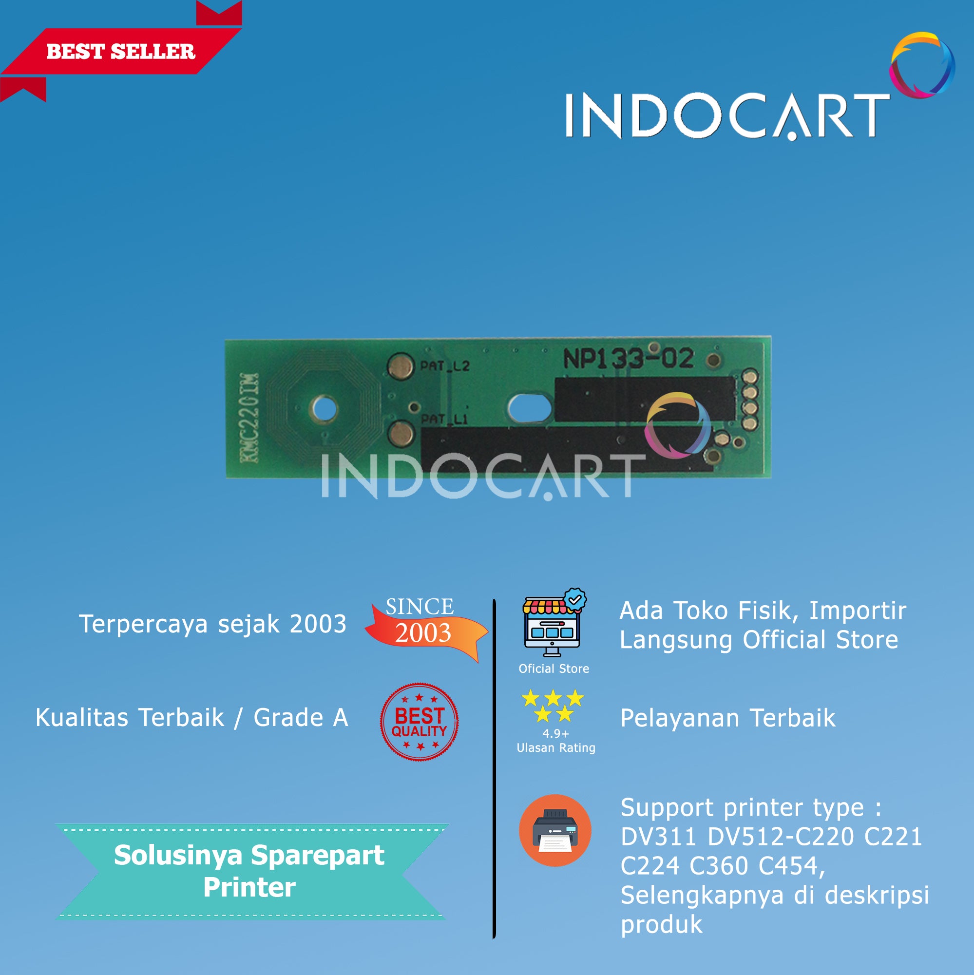 Chip Developer Konica Minolta DV311 DV512-C220 C221 C224 C360 C454
