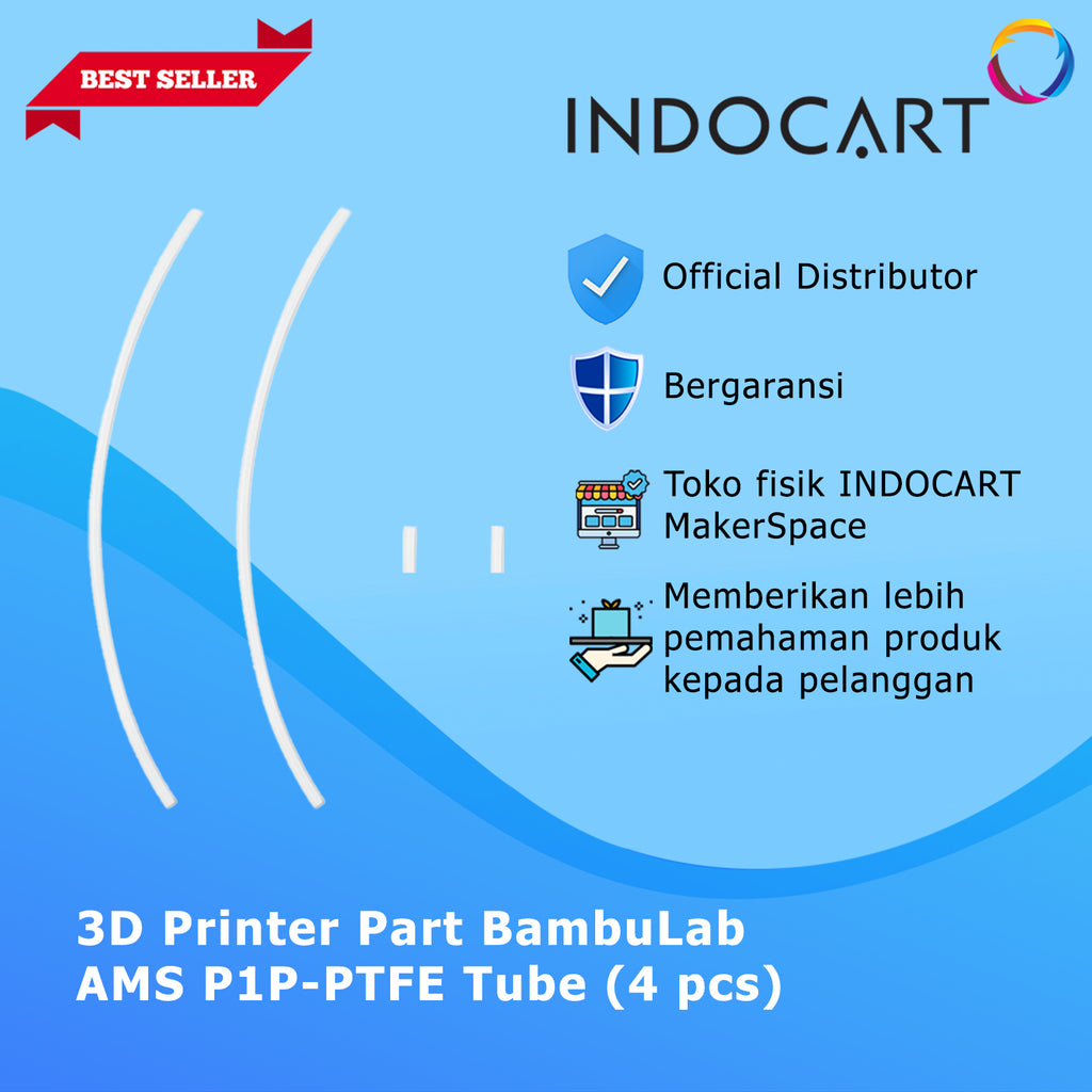 3D Printer Parts BambuLab AMS PTFE Tube 4 Pcs BambuLab P1 Series