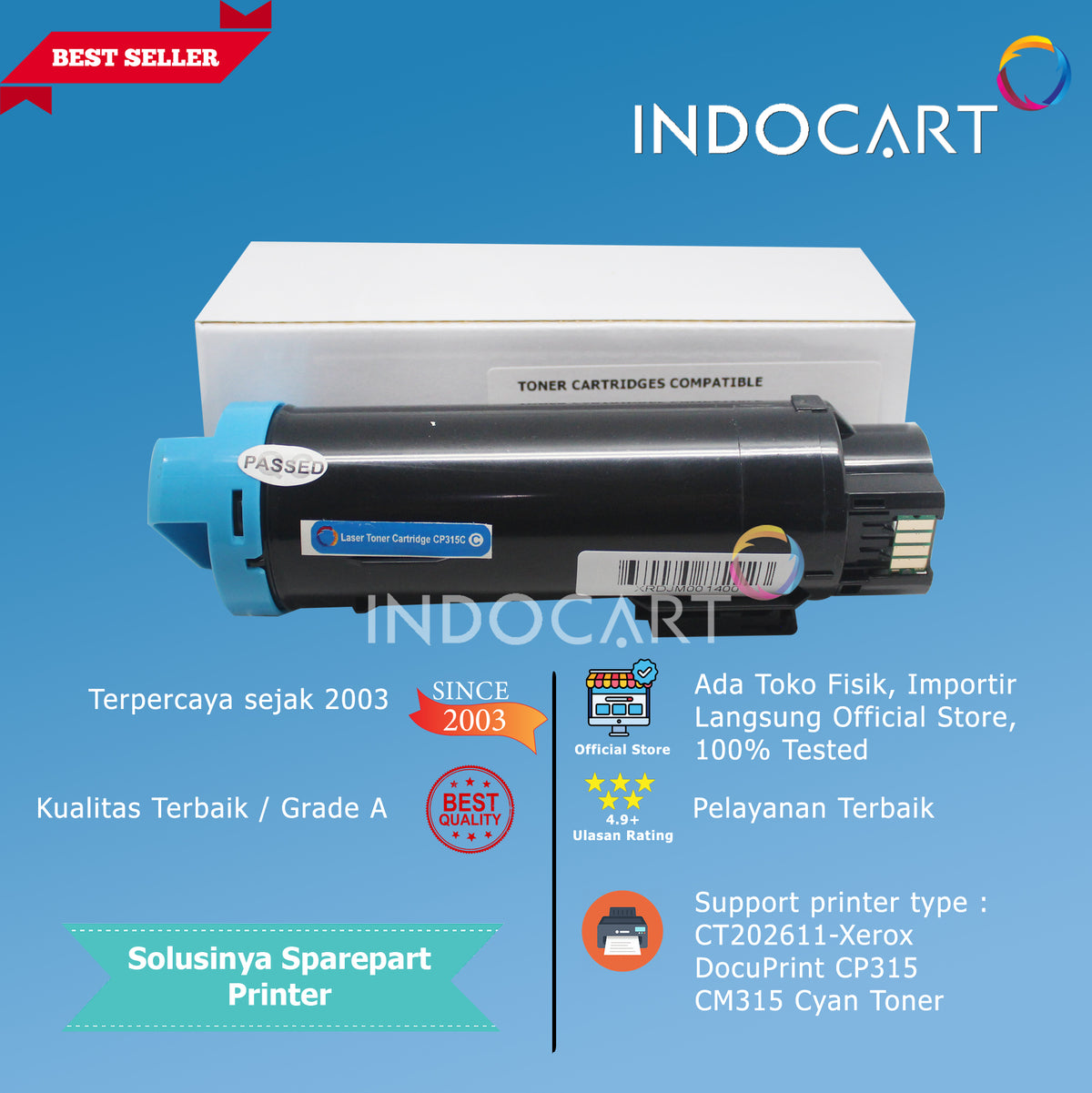 Toner Cartridge Compatible CT202610 CT202611 CT202612 CT202613-Xerox DocuPrint CP315 CM315