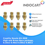 3D Printer Parts Creality OEM Nozzle Kit MK8 High End Brass 8Pcs Pack 0.2 0.4 0.60 0.8