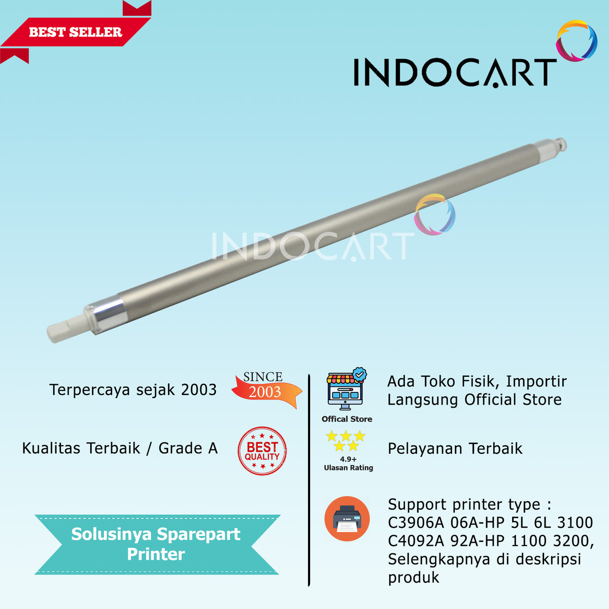 Magnet Roller Complete Perak C7115A 15A Q2613A 13A-HP 1000 1100 1200 1300 3300