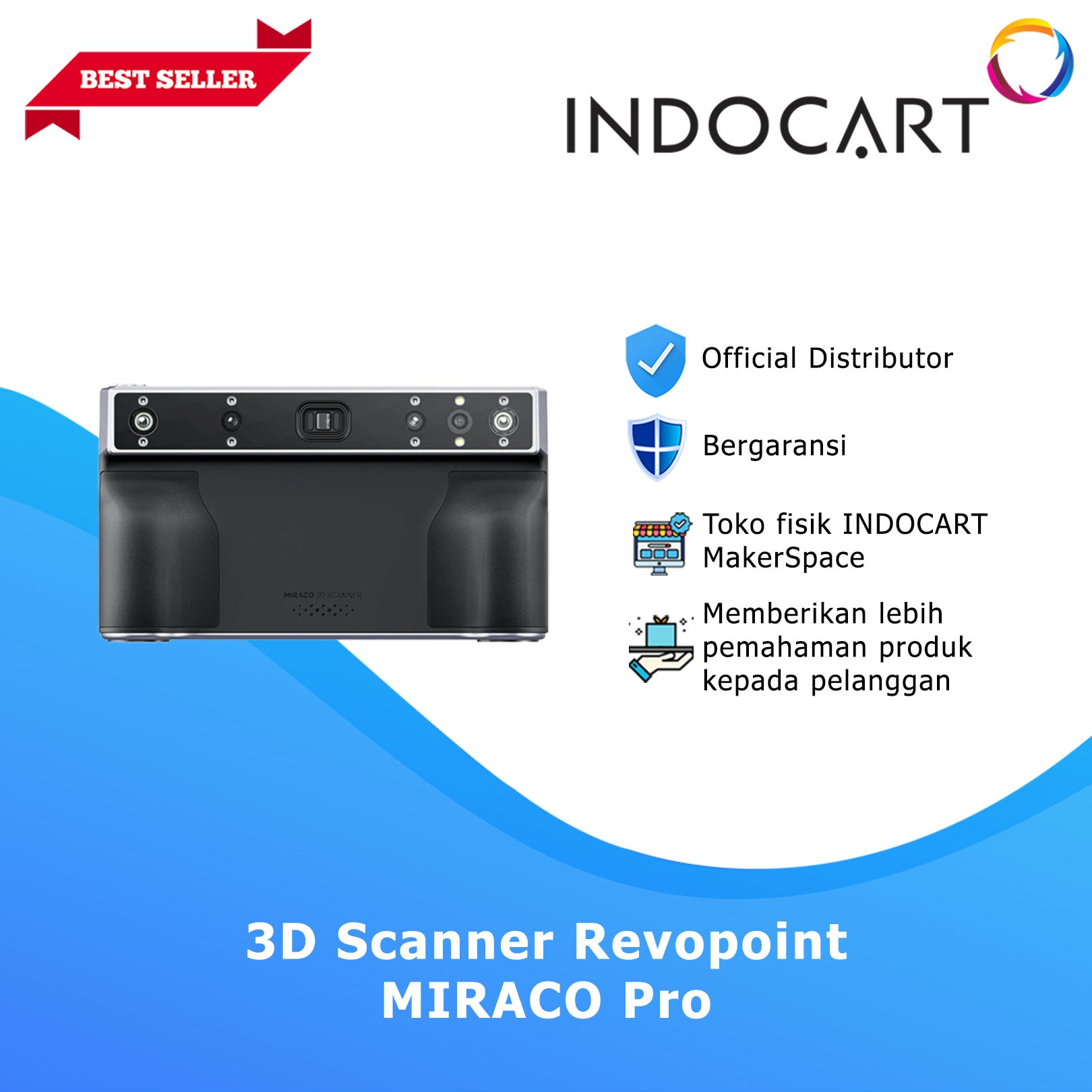 3D Scanner Revopoint MIRACO Pro High Precision & Acuracy Handheld 3D Scanner with 8K Color Capture