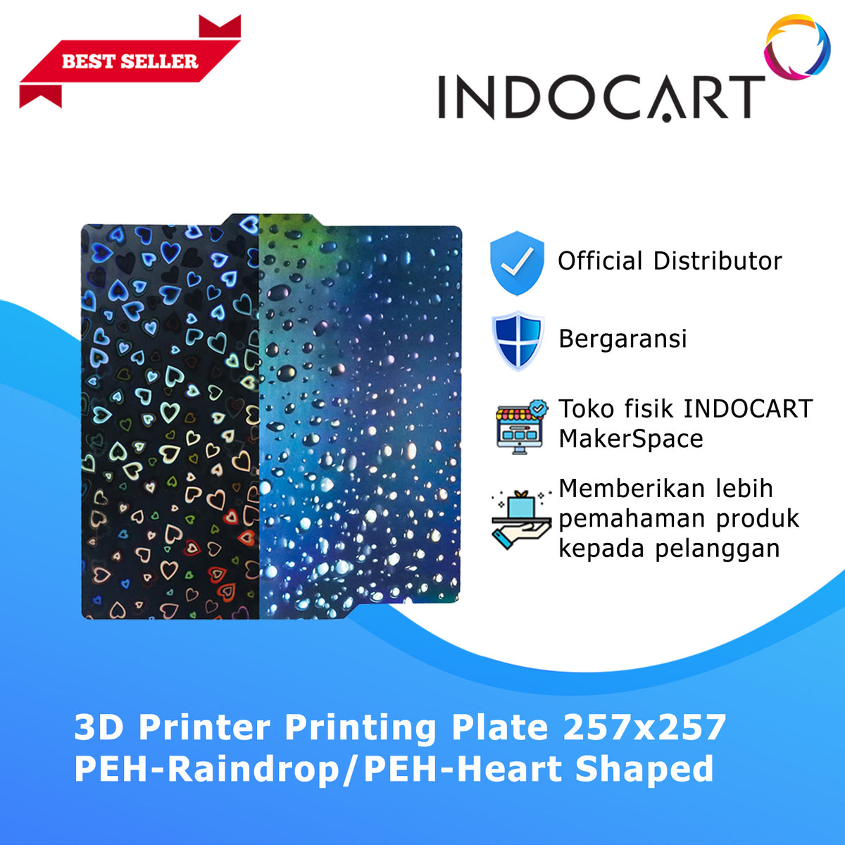3D Printer Parts BambuLab Printing Plate 257x257mm Dual Side Variation A1,P1S,P2S,X1C,X1E