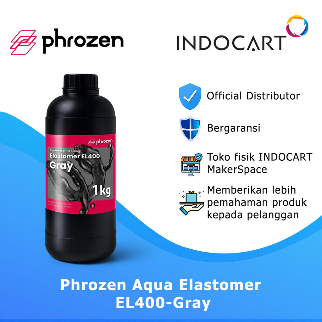 3D Printer Resin Phrozen Elastomer EL400 High-Performance Rubber-Like Gray 1Kg
