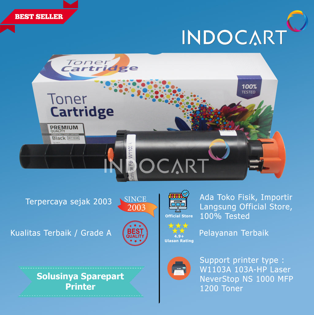 Toner Cartridge Compatible W1103A 103A-HP Laser NeverStop NS 1000 MFP 1200 Toner Reload