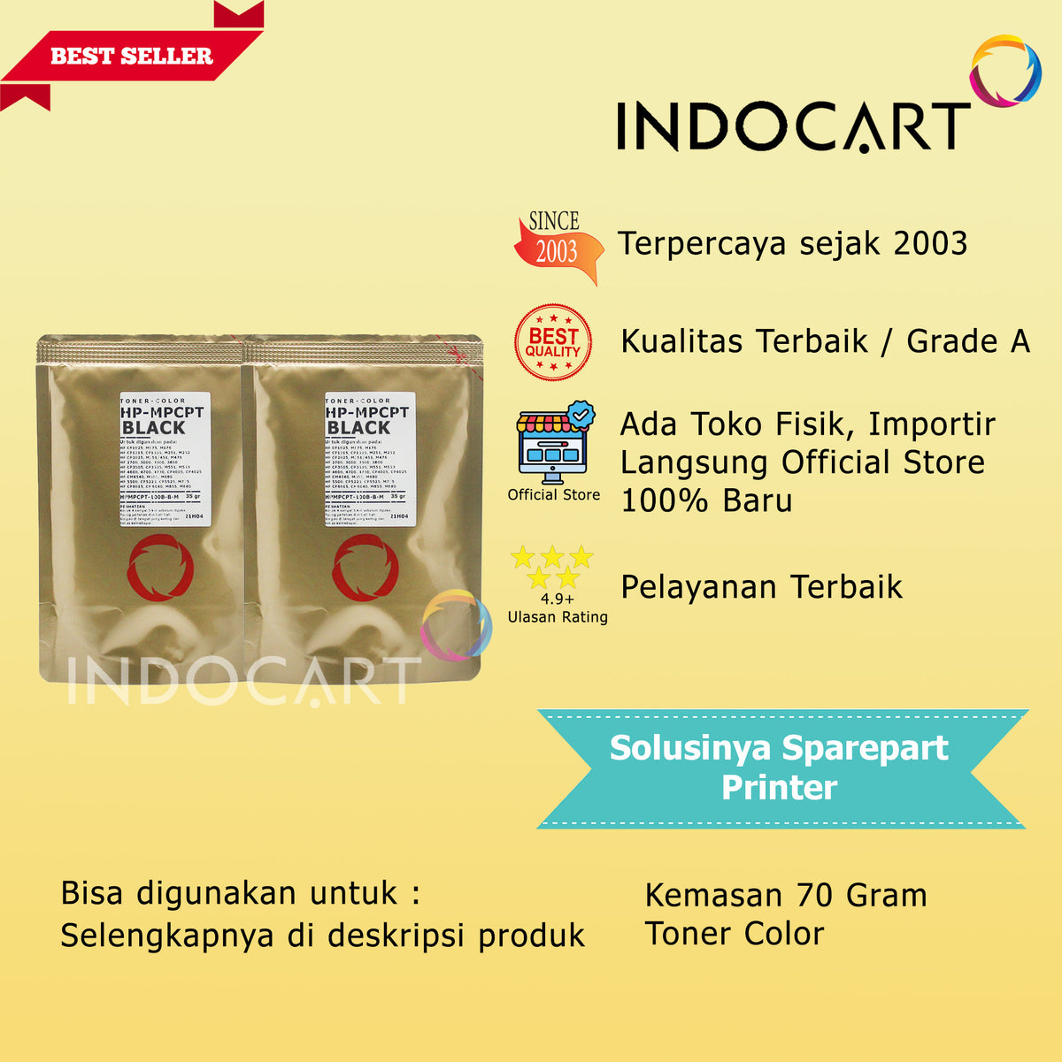 Serbuk Toner Warna MPCPT 305A 307A 312A 504A-HP M351 M375 M476 CP5220 CP3525 (35gr-200gr)